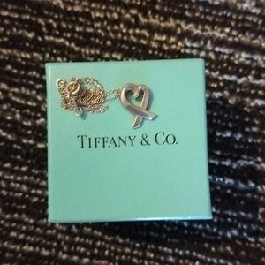 Tiffany & Co. Silver 16 Inch Paloma Picasso Loving Heart Pendant Chain